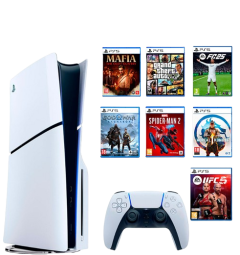 Sony Playstation 5 Slim с дисководом 1ТБ Б/У + 700 игр