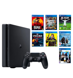 PlayStation 4 SLIM 500GB БУ + 700 игр на 6 месяцев