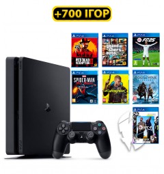 PlayStation 4 SLIM 1 TB БУ + 700 ігор