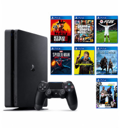 PlayStation 4 SLIM 1 TB БУ + 700 игр