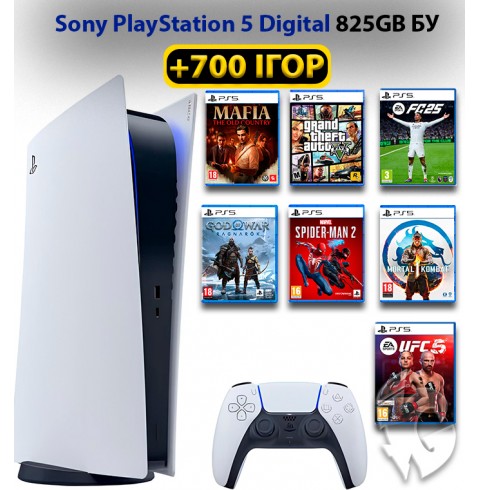 Sony PlayStation 5 Digital 825GB БУ + 700 ігор