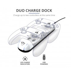Зарядна станція Trust GXT251 Duo Charge Dock White