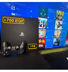 PlayStation 4 PRO 1TB БУ + 700 игр на 12 месяцев