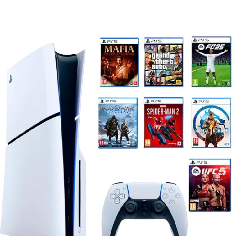 Sony Playstation 5 Slim с дисководом 1ТБ Б/У + 700 игр