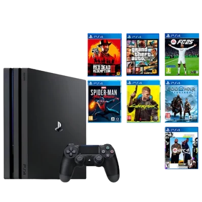 PlayStation 4 PRO 1TB БУ + 700 игр на 12 месяцев
