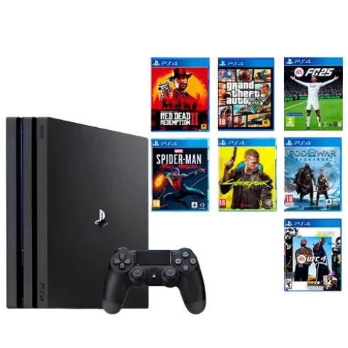 PlayStation 4 PRO 1TB БУ + 700 игр на 12 месяцев