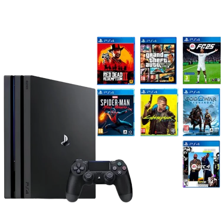 PlayStation 4 PRO 1TB БУ + 700 игр на 12 месяцев