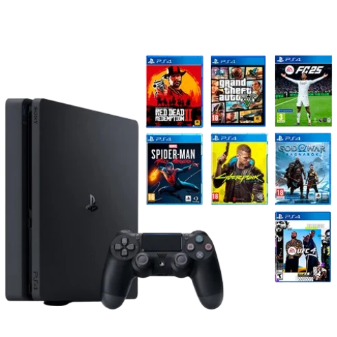 PlayStation 4 SLIM 500GB БУ + 700 ігор на 12 місяців