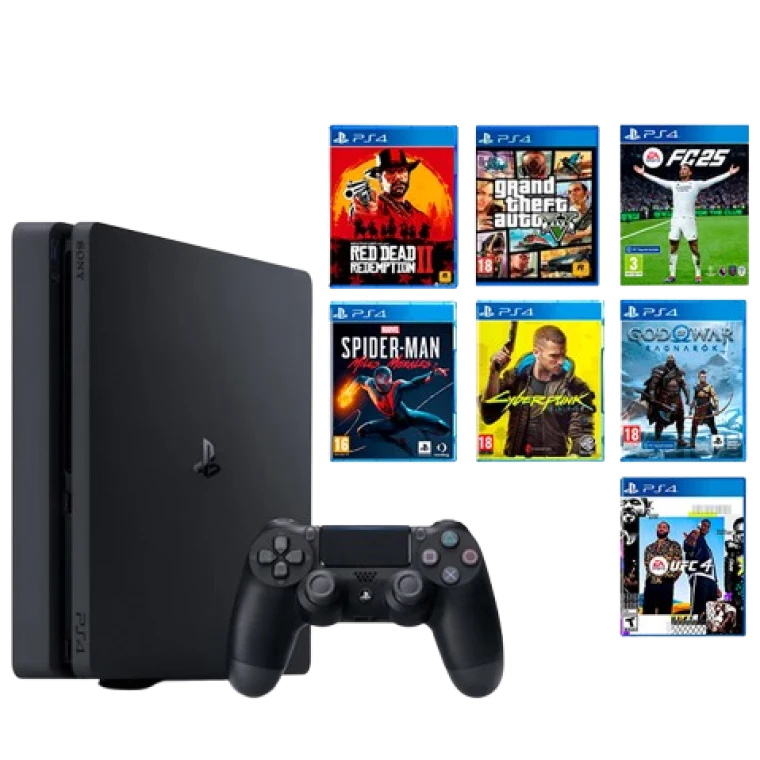PlayStation 4 SLIM 500GB БУ + 700 ігор на 12 місяців