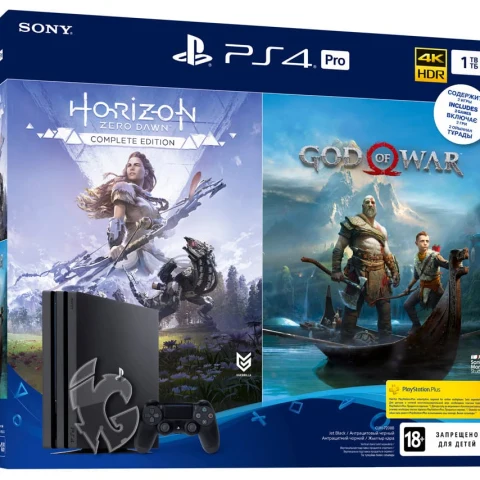 PlayStation 4 PRO 1TB Bundle + God Of War + Horizon Zero Dawn Complete Edition