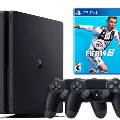 PlayStation 4 Slim 1 Tb + диск Fifa 19 + Dualshock 4 V2 